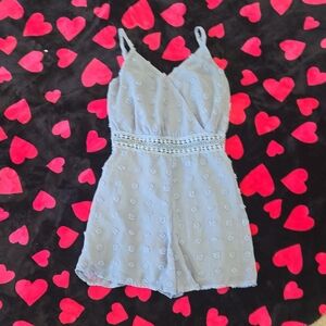 Women’s‎ Blue BOTURE Eyelet Lace Romper – Size M